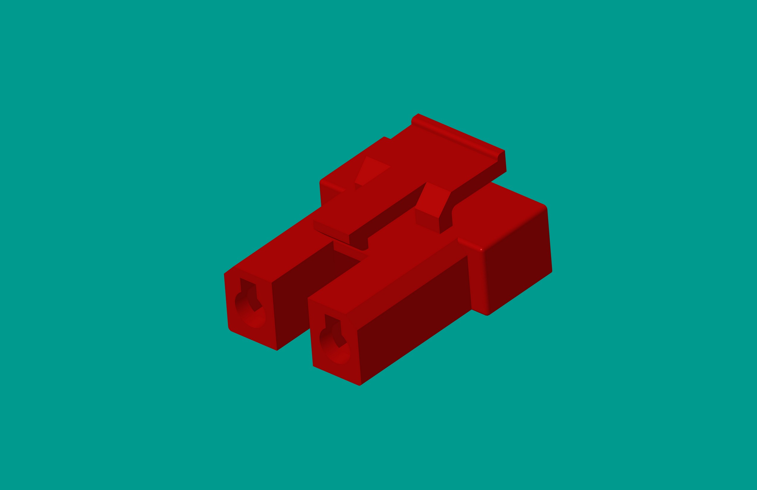 2.1洗衣機塑件-2孔紅色-高灼熱絲