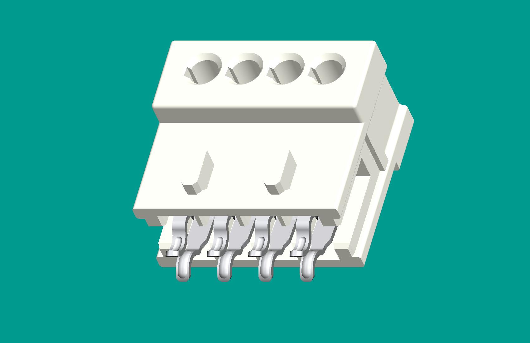 RAST2.5孔座4位(鍵位408)-高灼熱絲